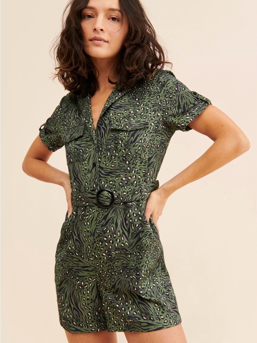 Hutch Mixed Animal Print Romper